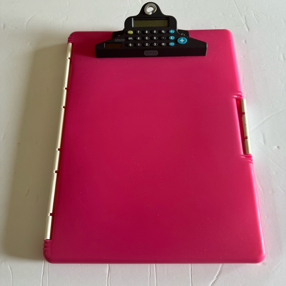Dexas  slimcase 2 Bright Pink Storage Clipboard